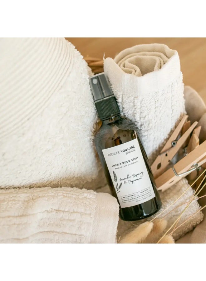 Because You Care Natural Laundry Mist 100ml | Lavender, Rosemary & Peppermint | Fabric & Linen Freshener Spray | Long-Lasting Home Fragrance - Image 5